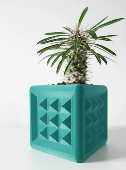 3D Pflanztopf „Novo“ – Geometrie in kubischer Klarheit