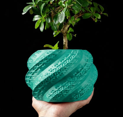 3D Pflanztopf „Muschel“ – Skulpturale Eleganz in Spiralform