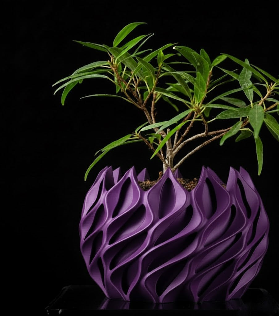 Gedrehter – Der skulpturale 3D-Pflanztopf in Bewegung