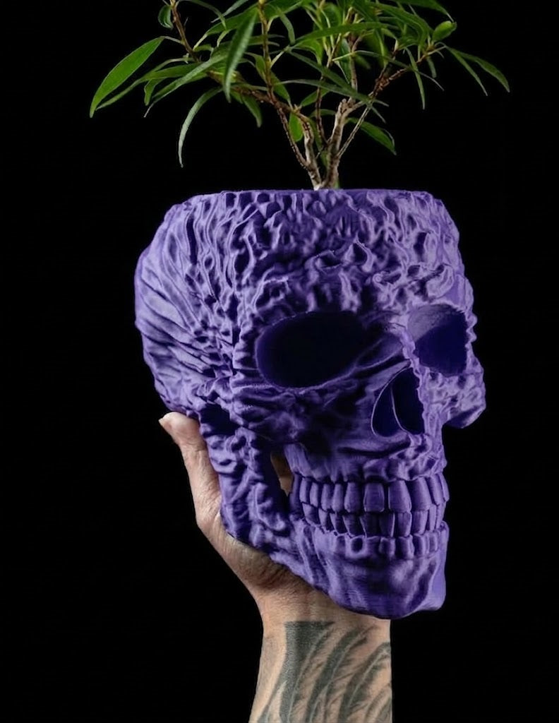 Totenkopf Pflanztopf – Makaber schön in 3D