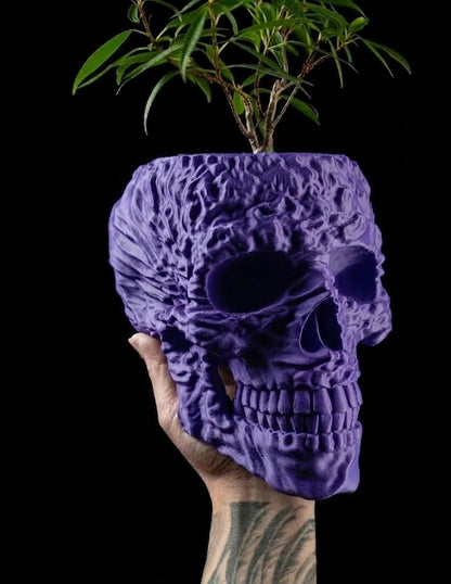 Totenkopf Pflanztopf – Makaber schön in 3D