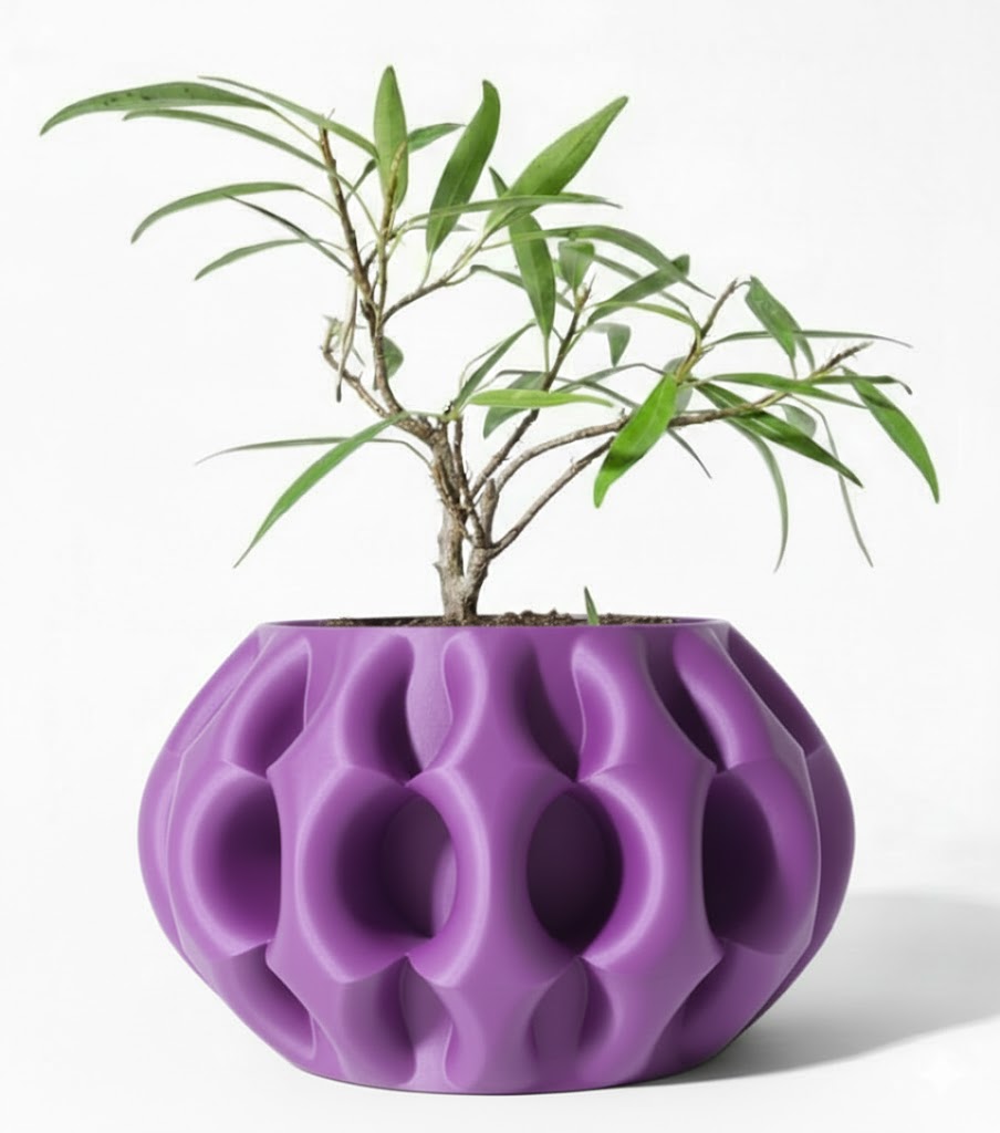 Der Xiomu – Skulpturaler 3D-Pflanztopf mit futuristischer Tiefenstruktur
