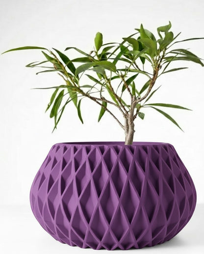 Der Rivio – 3D-Pflanztopf mit rautenartiger Gitterstruktur