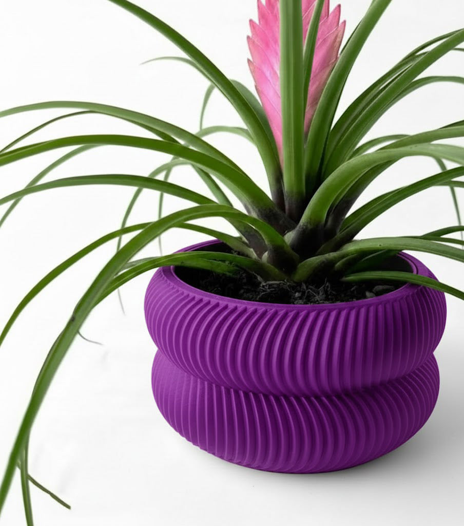 Avex Pflanztopf – Skulpturaler 3D-Pflanztopf mit organischer Doppelwellenform