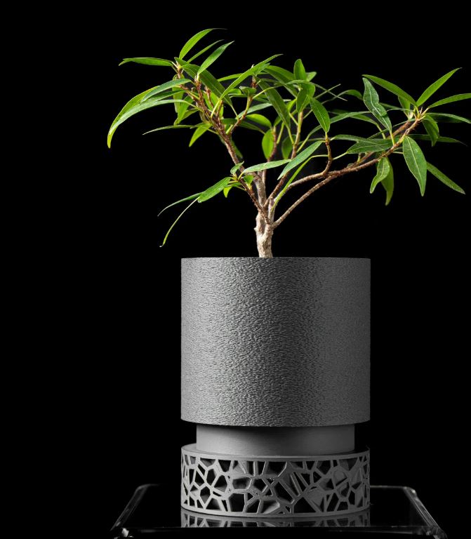 Vori 2.0 Pflanztopf – Urbaner Zylinder trifft filigranes 3D-Sockeldesign