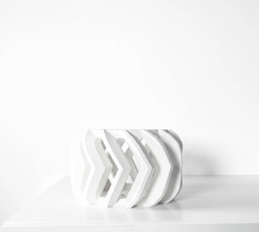 Garni Pflanztopf – Dynamischer 3D-Orchideentopf mit markanter Chevron-Struktur und Belüftungssystem