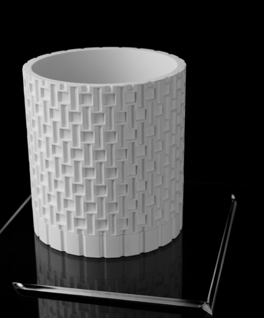 Fliesenpflanztopf – Geometrische Eleganz in 3D-Form
