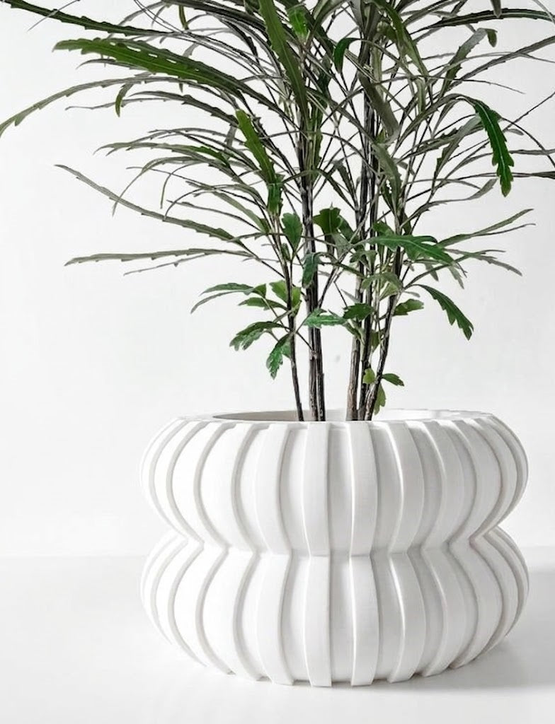 Wali 3D Pflanztopf – Skulpturales Volumen mit futuristischer Textur