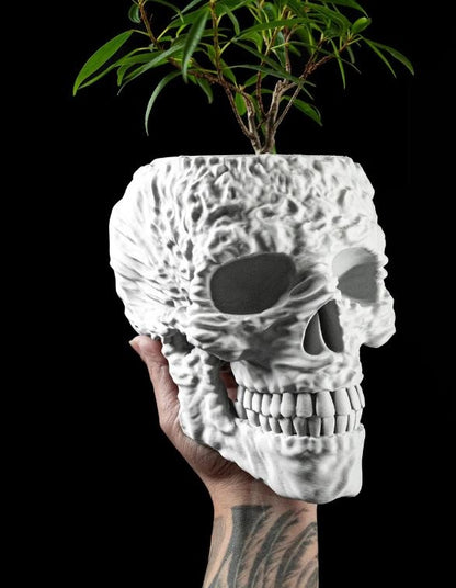 Totenkopf Pflanztopf – Makaber schön in 3D