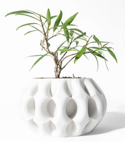 Der Xiomu – Skulpturaler 3D-Pflanztopf mit futuristischer Tiefenstruktur