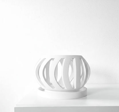 Oryx Pflanztopf – Eleganter 3D-Orchideentopf mit geschwungener Belüftungsstruktur und Abtropfschale