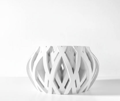 Rimo Pflanztopf – Organischer 3D-Orchideentopf mit verschlungenem Belüftungsdesign und Abtropfschale