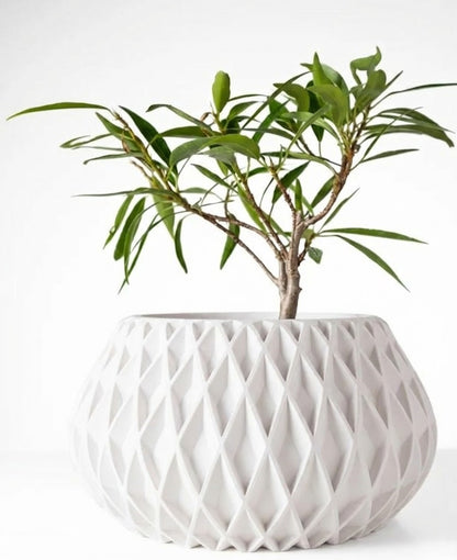 Der Rivio – 3D-Pflanztopf mit rautenartiger Gitterstruktur