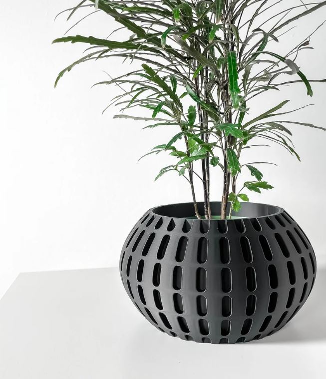Xander 3D Pflanztopf – Futuristisches Rasterdesign für stilvolle Pflanzenpräsentation