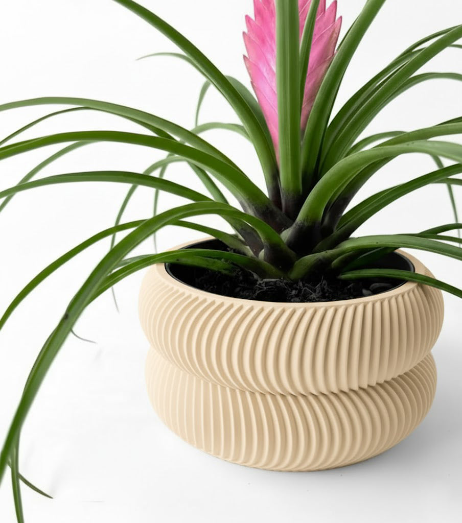 Avex Pflanztopf – Skulpturaler 3D-Pflanztopf mit organischer Doppelwellenform