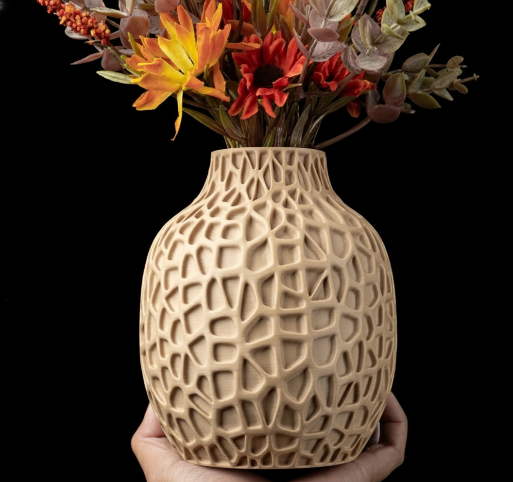 Vase "Lunex" – Kunstvoll gefertigt in steinähnlicher Optik