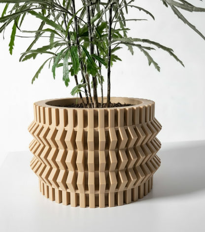 Alio – Der kantige 3D-Pflanztopf mit Zickzack-Struktur