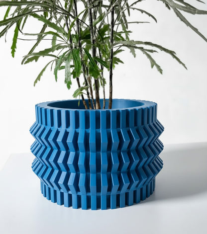 Alio – Der kantige 3D-Pflanztopf mit Zickzack-Struktur