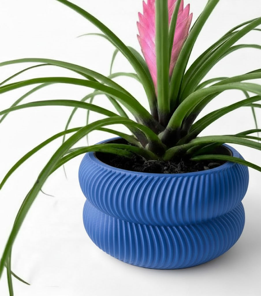 Avex Pflanztopf – Skulpturaler 3D-Pflanztopf mit organischer Doppelwellenform