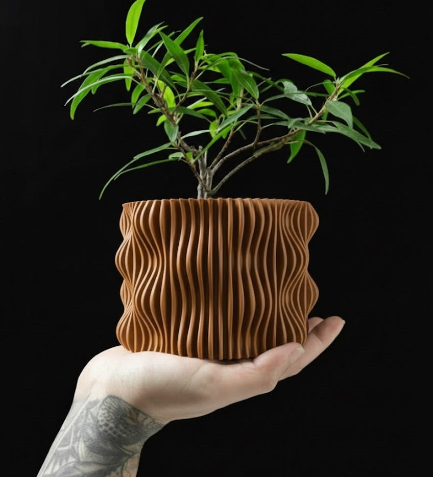 3D Pflanztopf „Muxel“ – Wellenform trifft Präzision