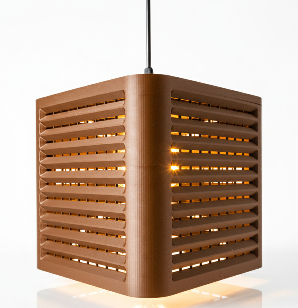 "Coro" – 3D-gedruckte Designleuchte mit klarer Linienführung und moderner Struktur