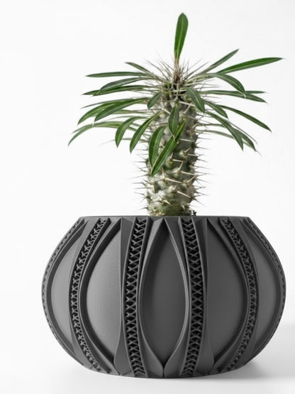Ryne – 3D-Pflanztopf mit ornamentaler Rillen-Geometrie