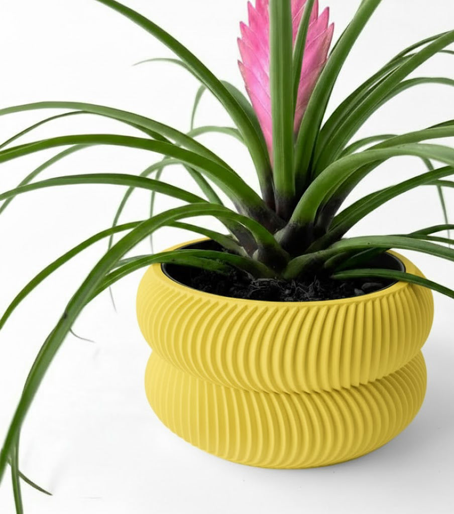 Avex Pflanztopf – Skulpturaler 3D-Pflanztopf mit organischer Doppelwellenform