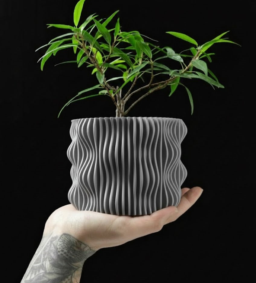 3D Pflanztopf „Muxel“ – Wellenform trifft Präzision