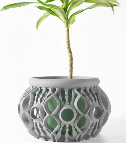 Lyren 3D Orchideen-Pflanztopf – Kunstvolle Geometrie für stilvolle Pflanzenpräsentation