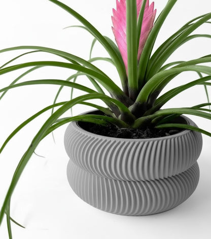 Avex Pflanztopf – Skulpturaler 3D-Pflanztopf mit organischer Doppelwellenform