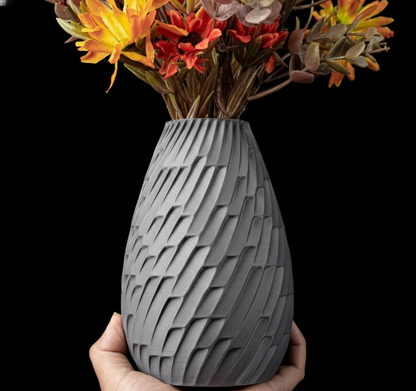 Vase "Tavon" – 3D-gedruckte Kunst mit rhythmischer Textur
