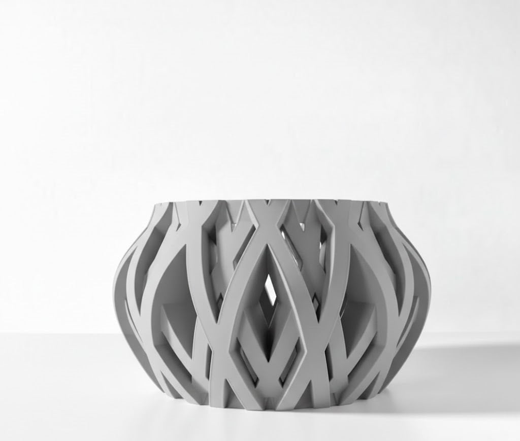 Rimo Pflanztopf – Organischer 3D-Orchideentopf mit verschlungenem Belüftungsdesign und Abtropfschale