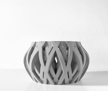 Rimo Pflanztopf – Organischer 3D-Orchideentopf mit verschlungenem Belüftungsdesign und Abtropfschale