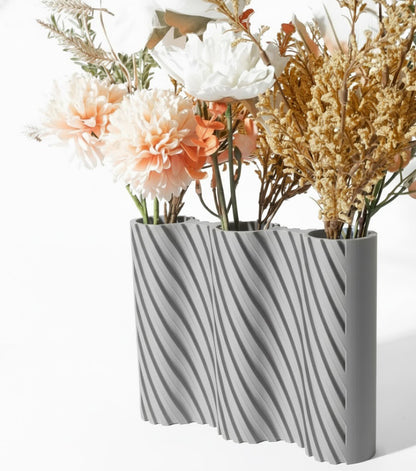 Vase „Bora Triple Vase“ – Stilvolle Struktur für mehr Blütenpracht