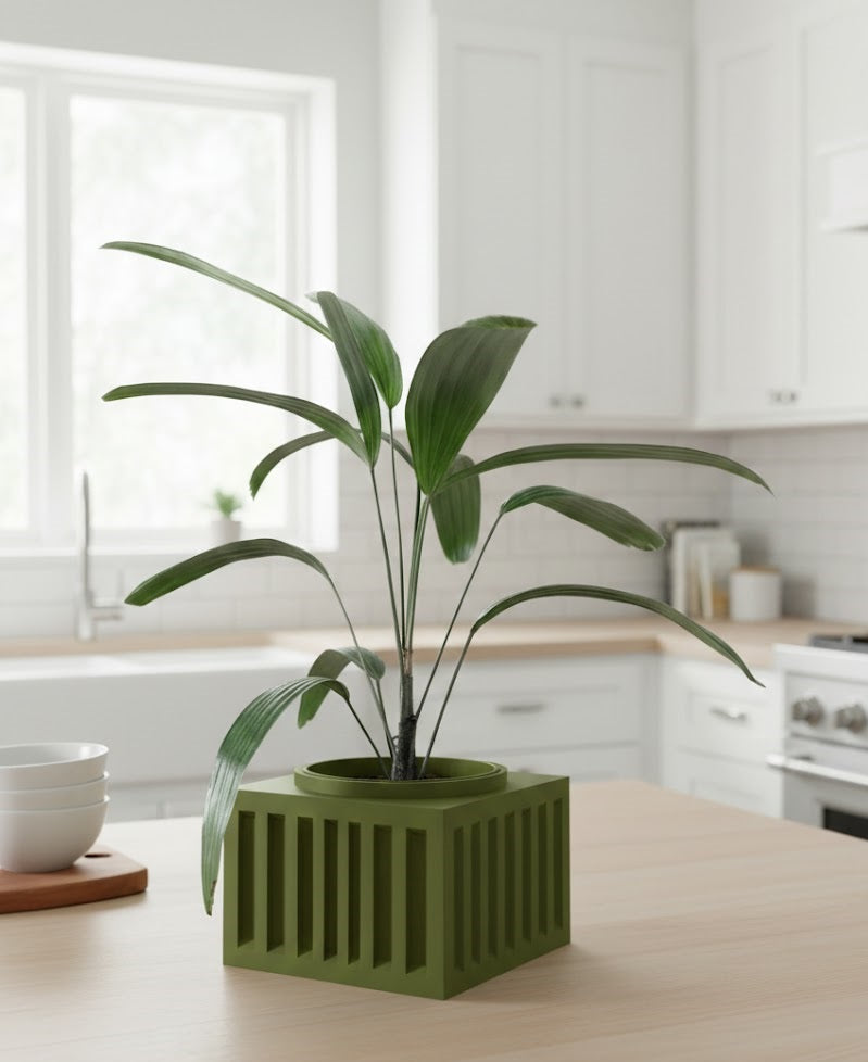 Larix Pflanztopf – Architektonisches Statement mit Kante