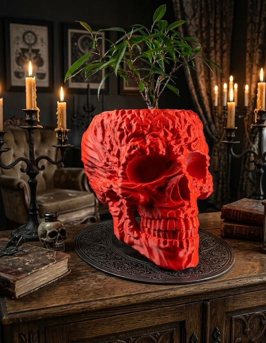 Totenkopf Pflanztopf – Makaber schön in 3D