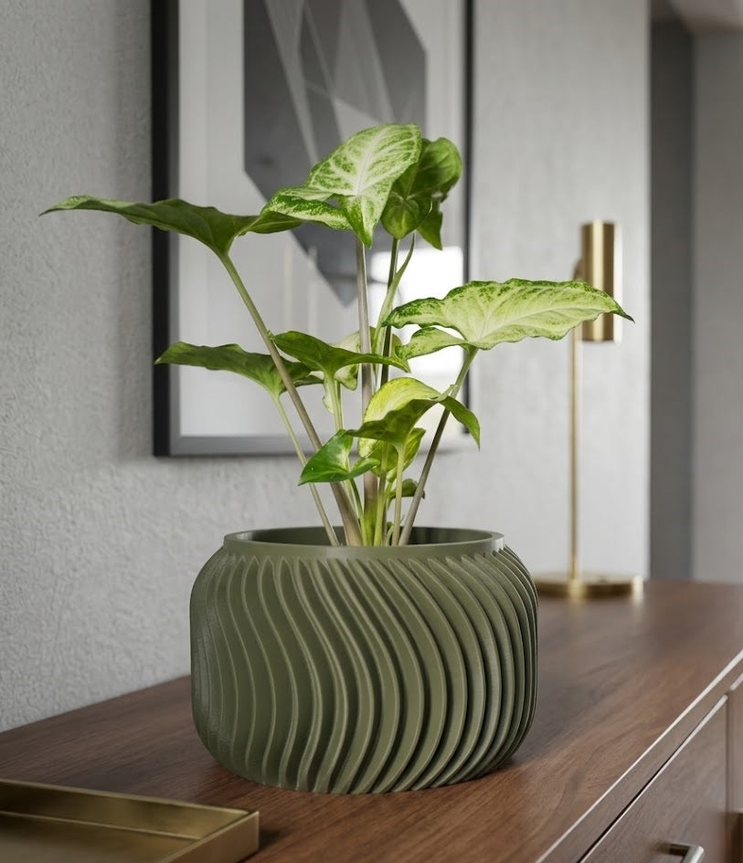 Vilex Pflanztopf – 3D-Design mit dynamischer Wellenstruktur
