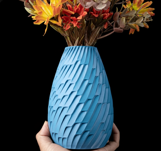 Vase "Tavon" – 3D-gedruckte Kunst mit rhythmischer Textur