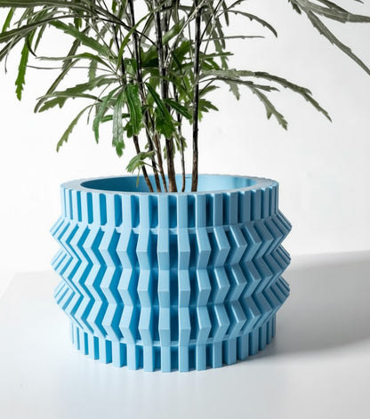 Alio – Der kantige 3D-Pflanztopf mit Zickzack-Struktur