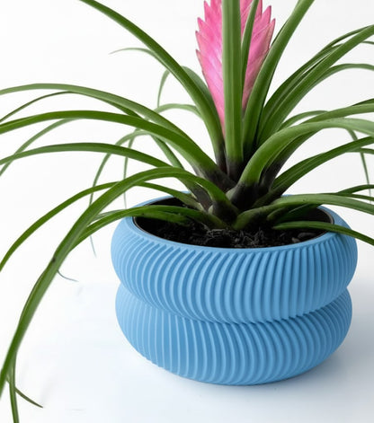 Avex Pflanztopf – Skulpturaler 3D-Pflanztopf mit organischer Doppelwellenform