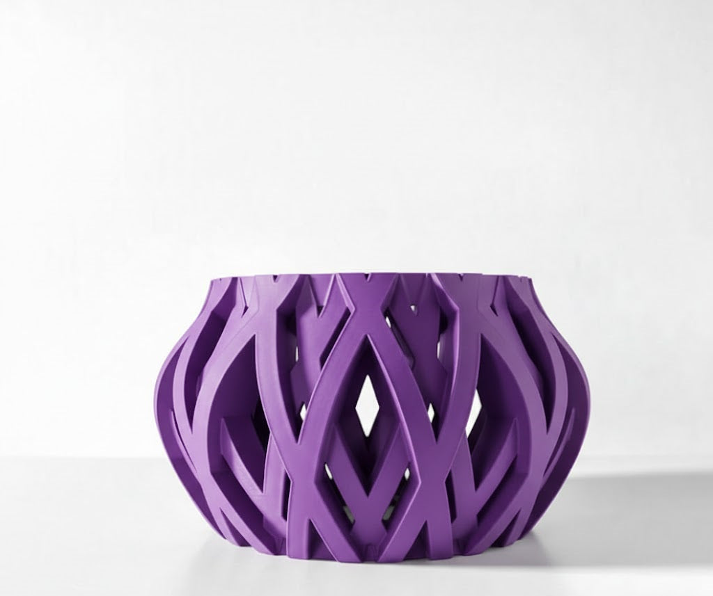 Rimo Pflanztopf – Organischer 3D-Orchideentopf mit verschlungenem Belüftungsdesign und Abtropfschale