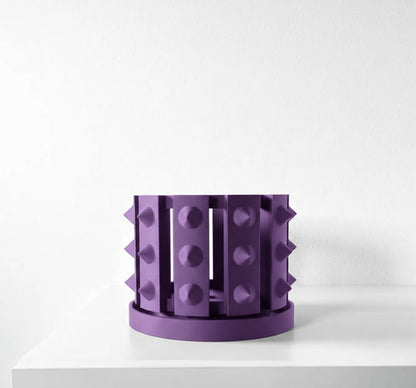 Irvox Pflanztopf – Unkonventioneller 3D-Orchideentopf mit markanter Noppenstruktur und Abtropfschale