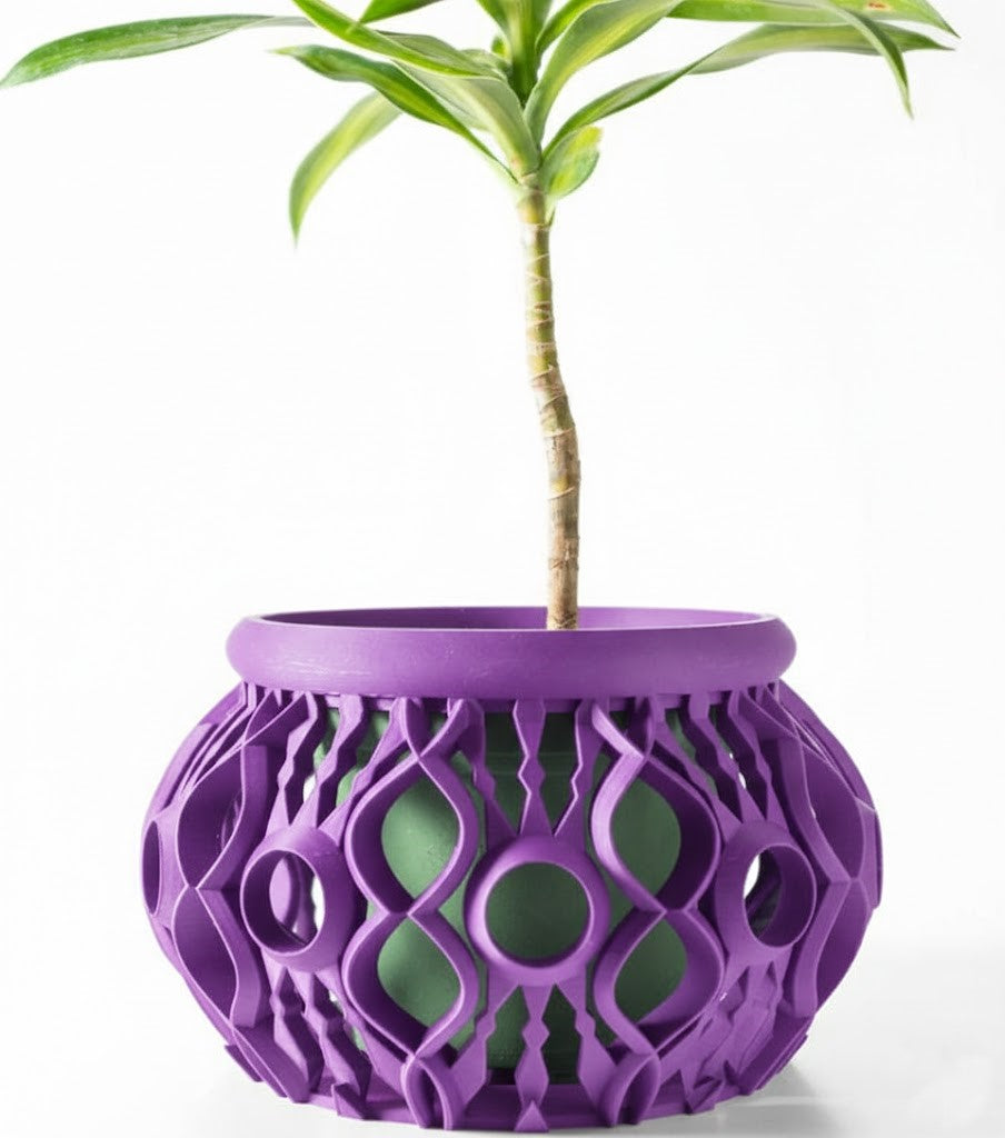 Lyren 3D Orchideen-Pflanztopf – Kunstvolle Geometrie für stilvolle Pflanzenpräsentation