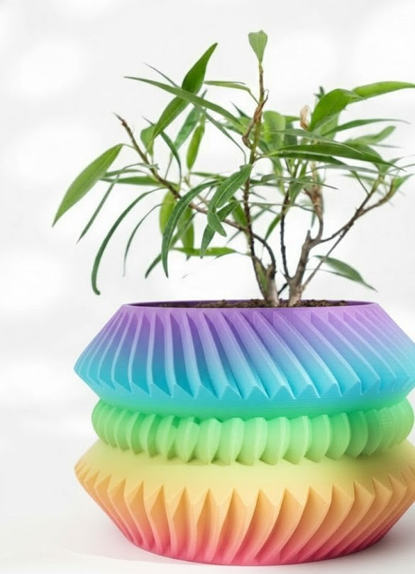 Der Jako – Futuristischer 3D-Pflanztopf mit rhythmischer Struktur