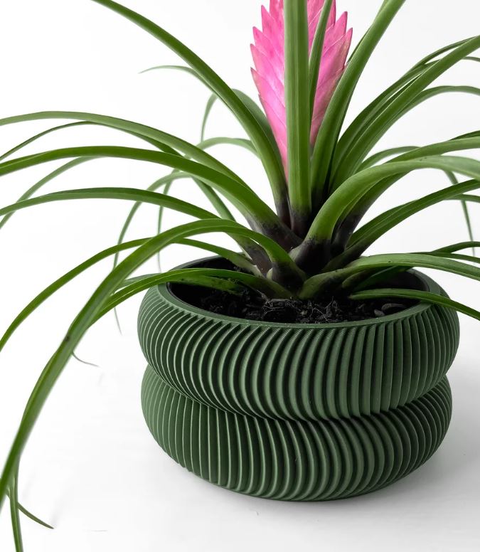 Avex Pflanztopf – Skulpturaler 3D-Pflanztopf mit organischer Doppelwellenform