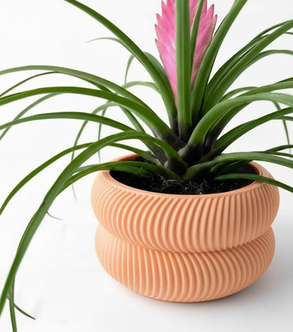 Avex Pflanztopf – Skulpturaler 3D-Pflanztopf mit organischer Doppelwellenform