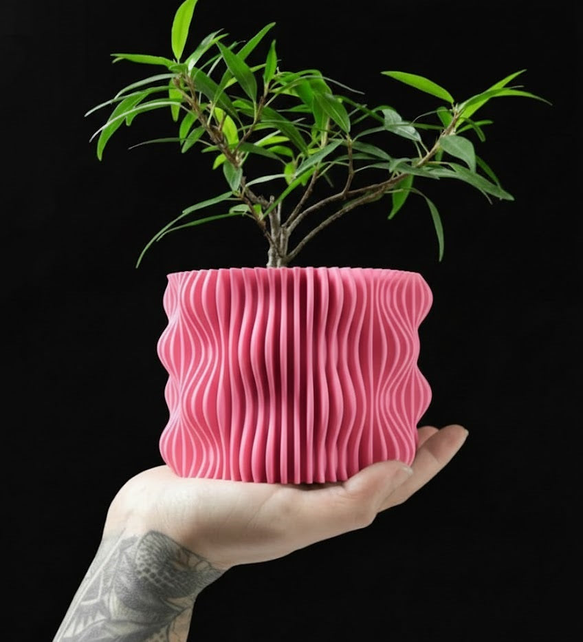 3D Pflanztopf „Muxel“ – Wellenform trifft Präzision