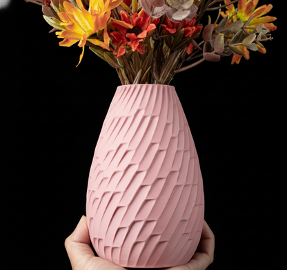 Vase "Tavon" – 3D-gedruckte Kunst mit rhythmischer Textur