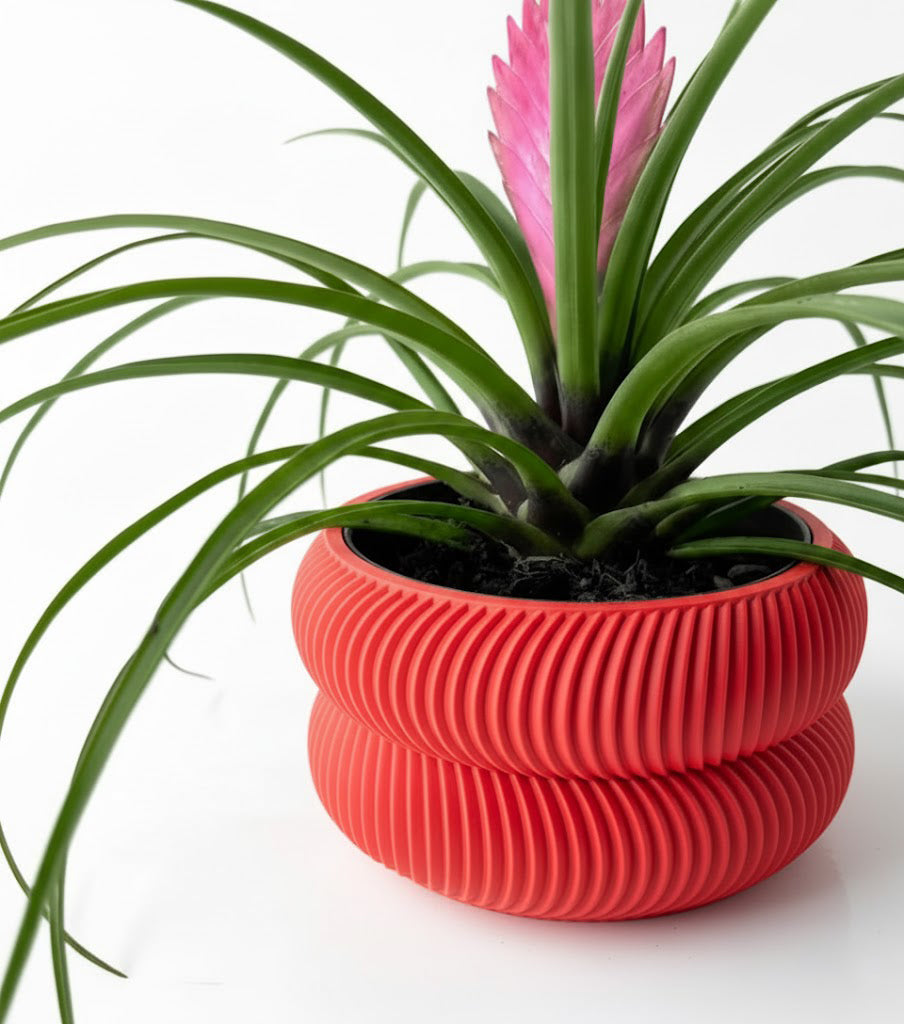 Avex Pflanztopf – Skulpturaler 3D-Pflanztopf mit organischer Doppelwellenform