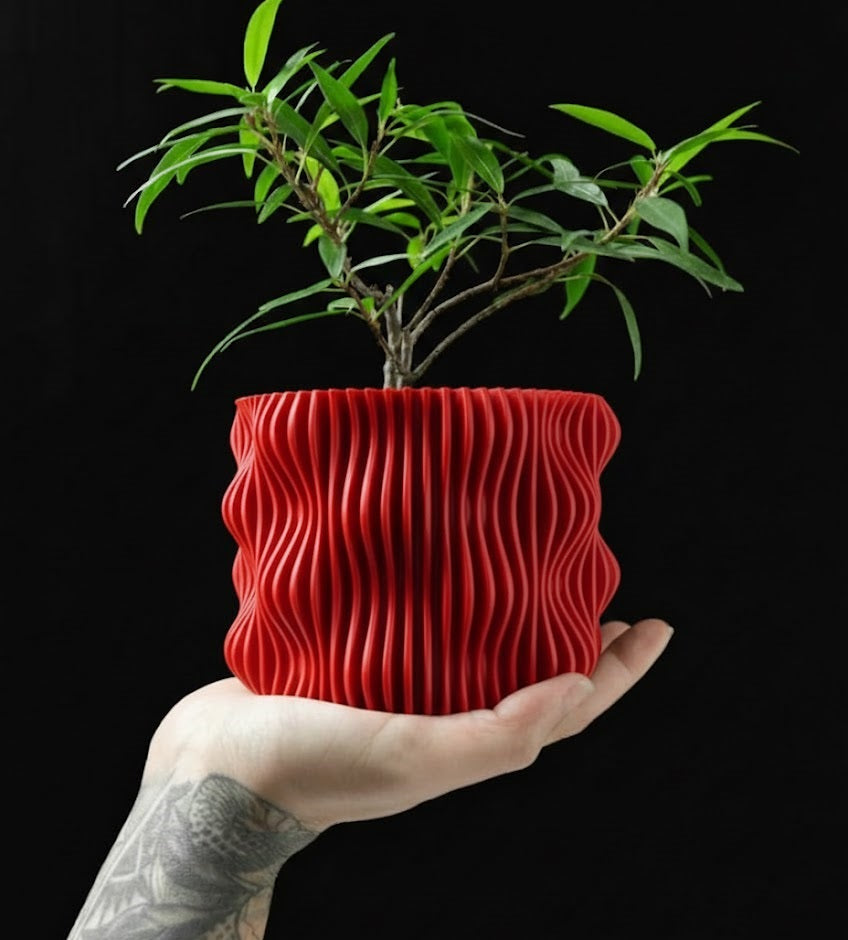 3D Pflanztopf „Muxel“ – Wellenform trifft Präzision